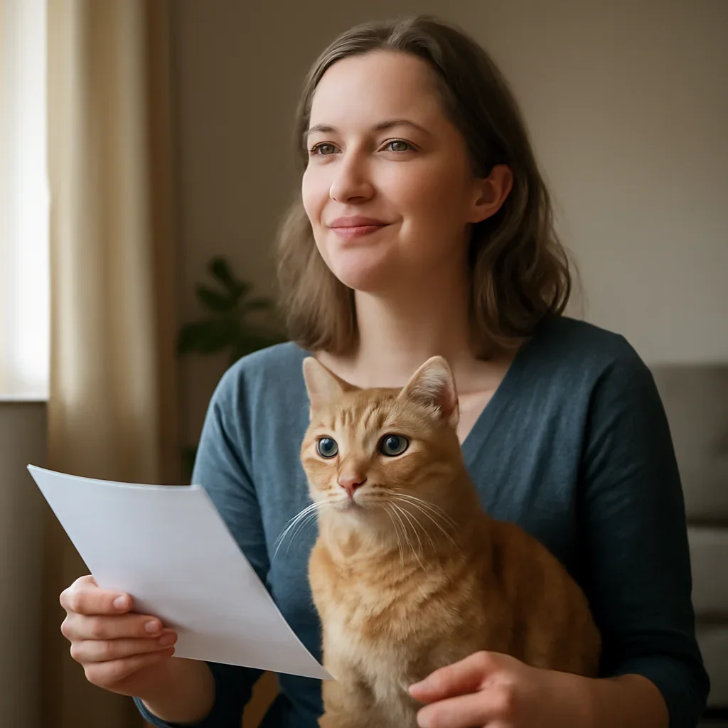 Canadian cat owner reviewing age-specific pet insurance coverage options