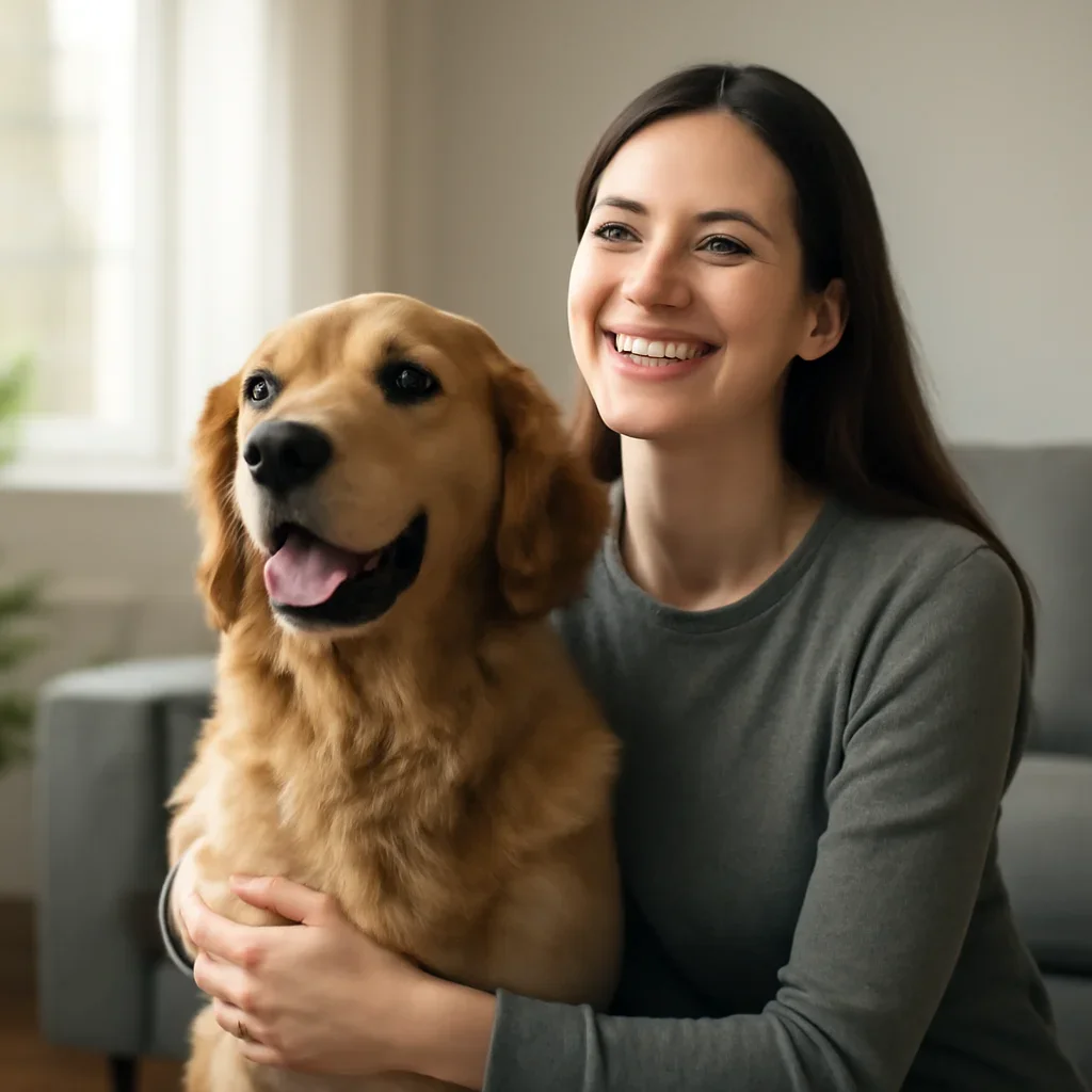 Canadian dog owner reviewing age-specific pet insurance coverage options
