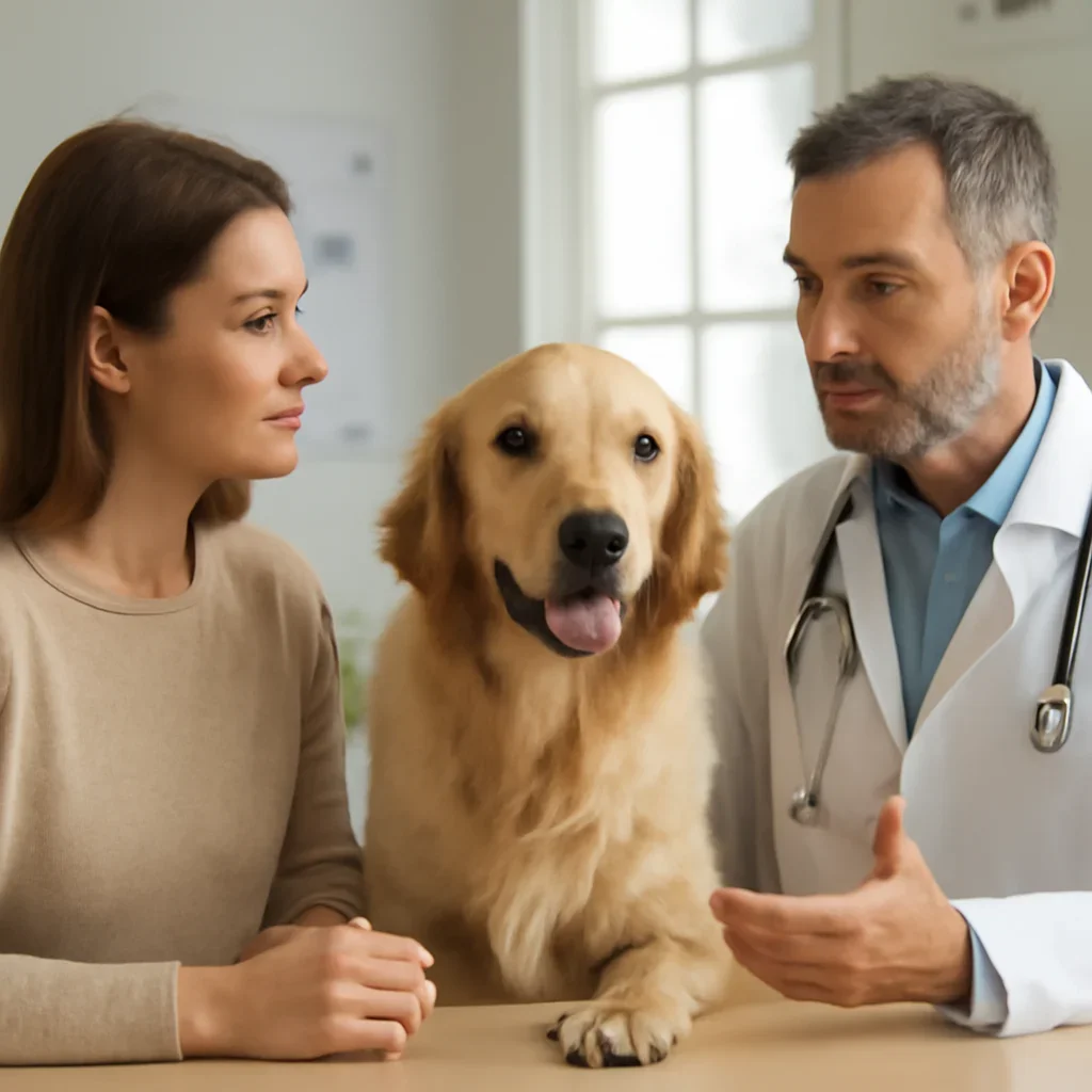 Pet owner comparing Canadian pet insurance renewal and coverage details