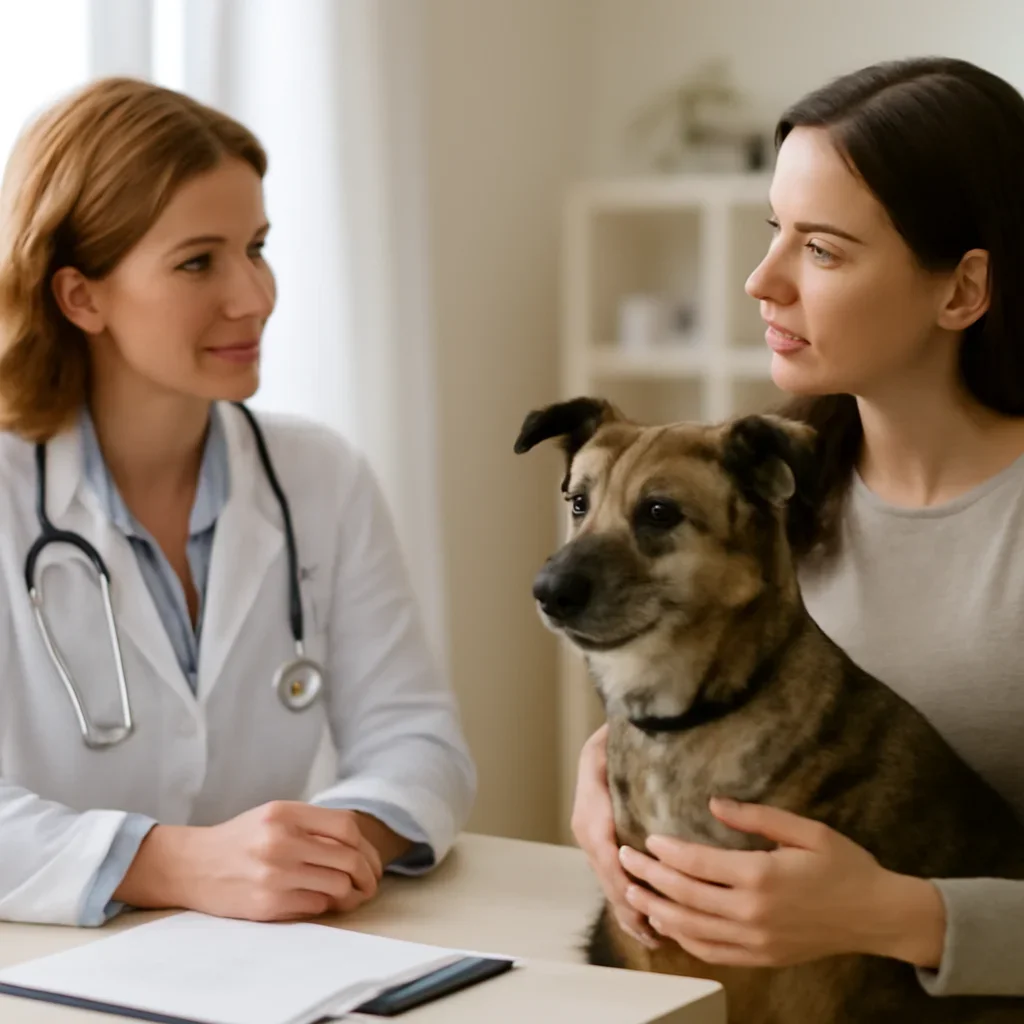 Canadian pet owner asking a veterinary clinic about Trupanion VetDirect Pay