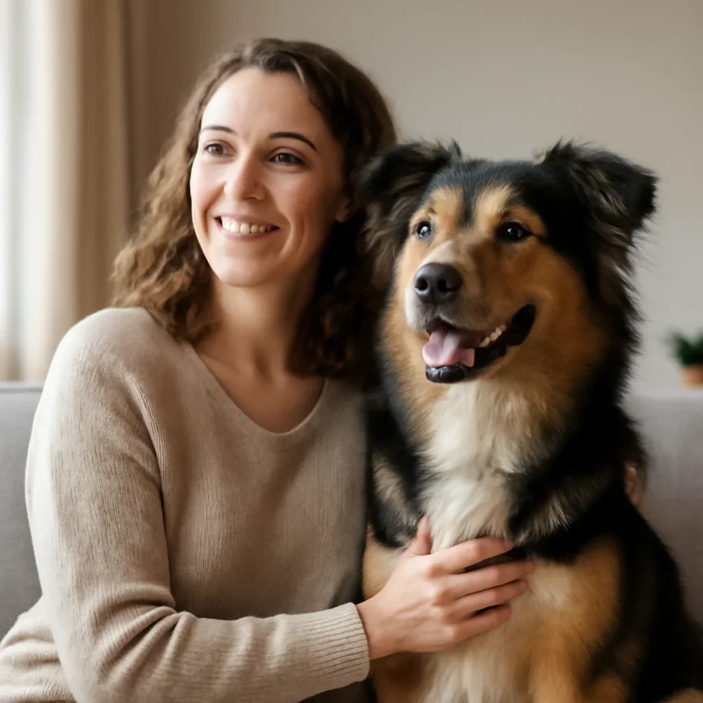 Canadian pet owner confidently comparing wellness benefits and pet insurance quotes